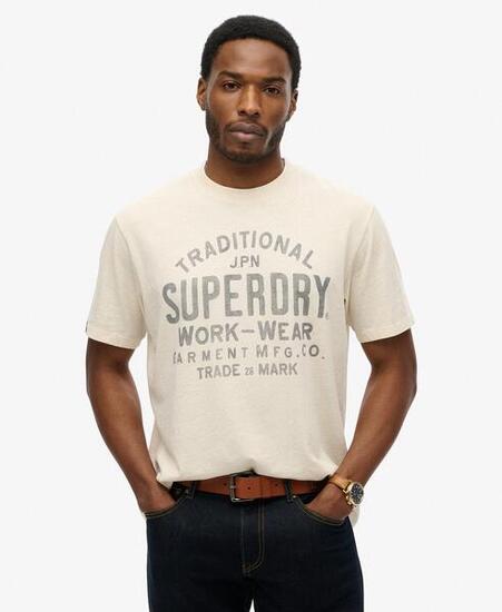 Camiseta de trabajo de algodón SUPERDRY