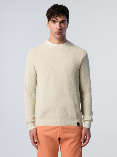 Maglione girocollo a nido d'ape da uomo