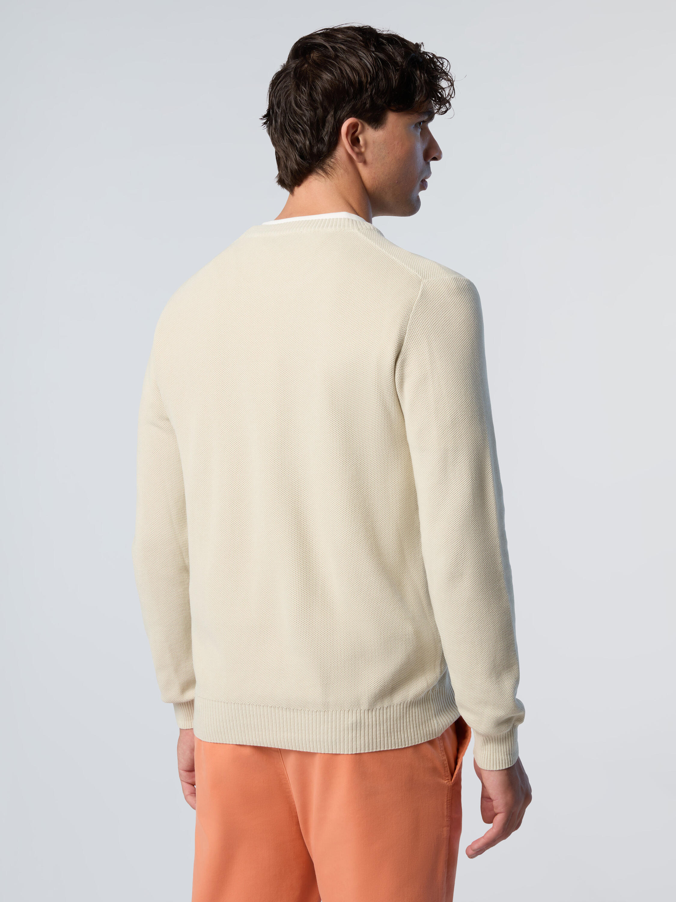 Maglione girocollo a nido d'ape da uomo 2/3