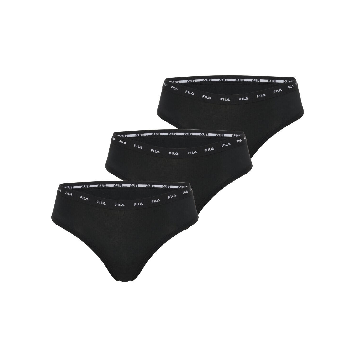 Fila - Lot De 3 Culottes Femme Uni - Caleçon - Noir - Decathlon