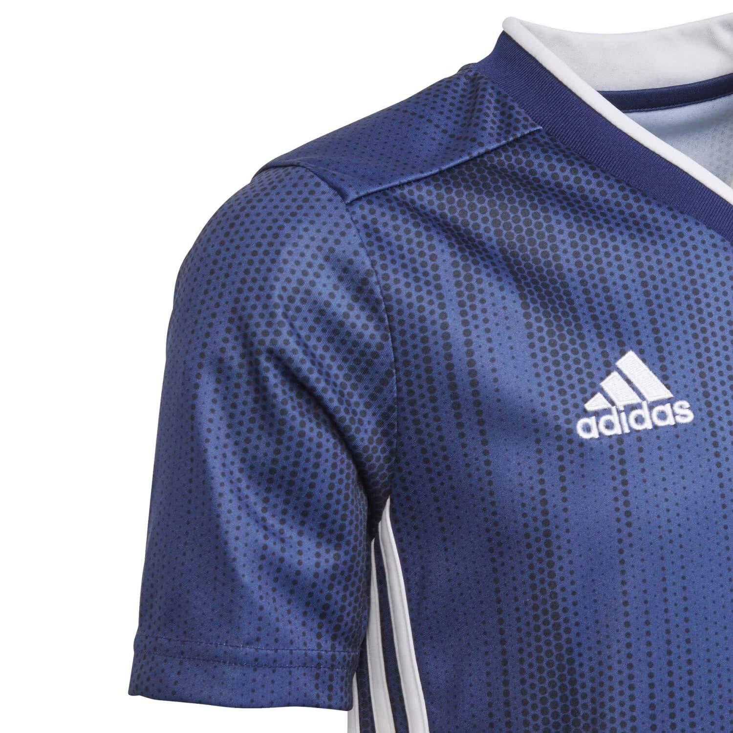 Maglia Unisex Bambini Adidas Tiro 19, Blu Scuro/Bianco, 164 5/6