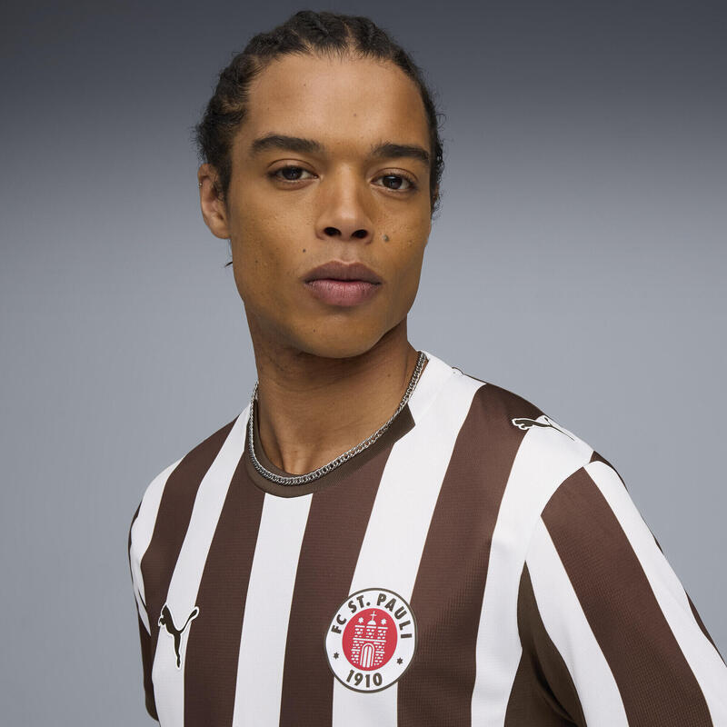 Męska koszulka domowa FC St. Pauli 25/26 PUMA Espresso Brown White