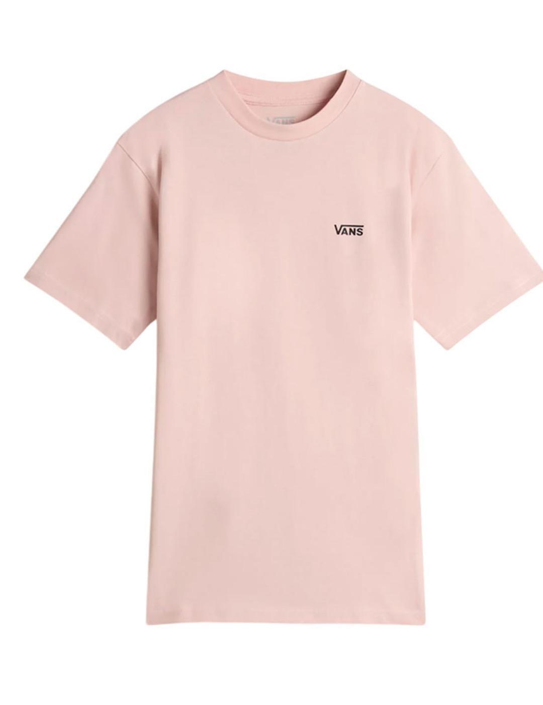 Camiseta para mulher vans left chest rosa