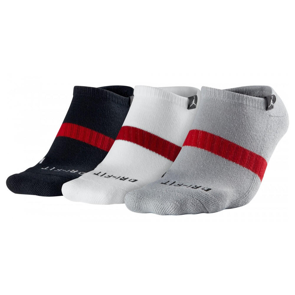 Nike - Pack 3 Paires De Chaussettes Nike Jordan No Show - Chaussettes - Blanc|gris|noir - S - Decathlon