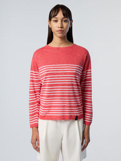 Maglione Girocollo a righe da donna