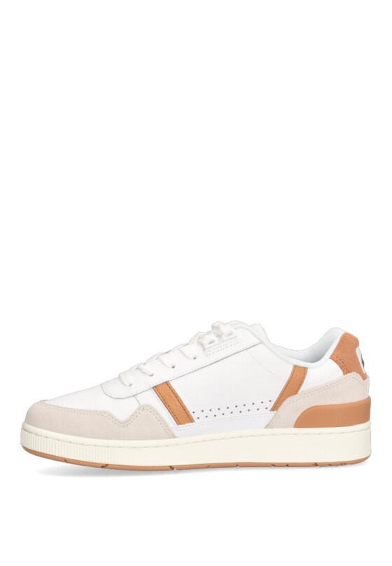 Deportivas Casual Hombre Suela Plana - Modelo T-clip Contrasted Blanco 3/6