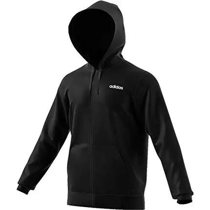 Sweat à Capuche Zippé Adidas Essential Linear pour Homme - Noir/Blanc
