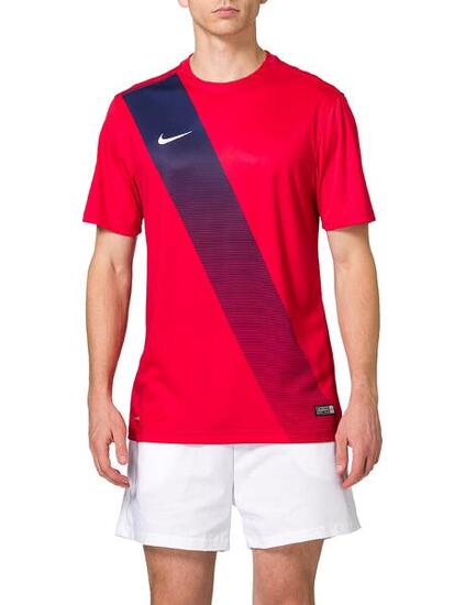 T-shirt Nike Football pour homme, rouge/bleu nuit/blanc, taille M