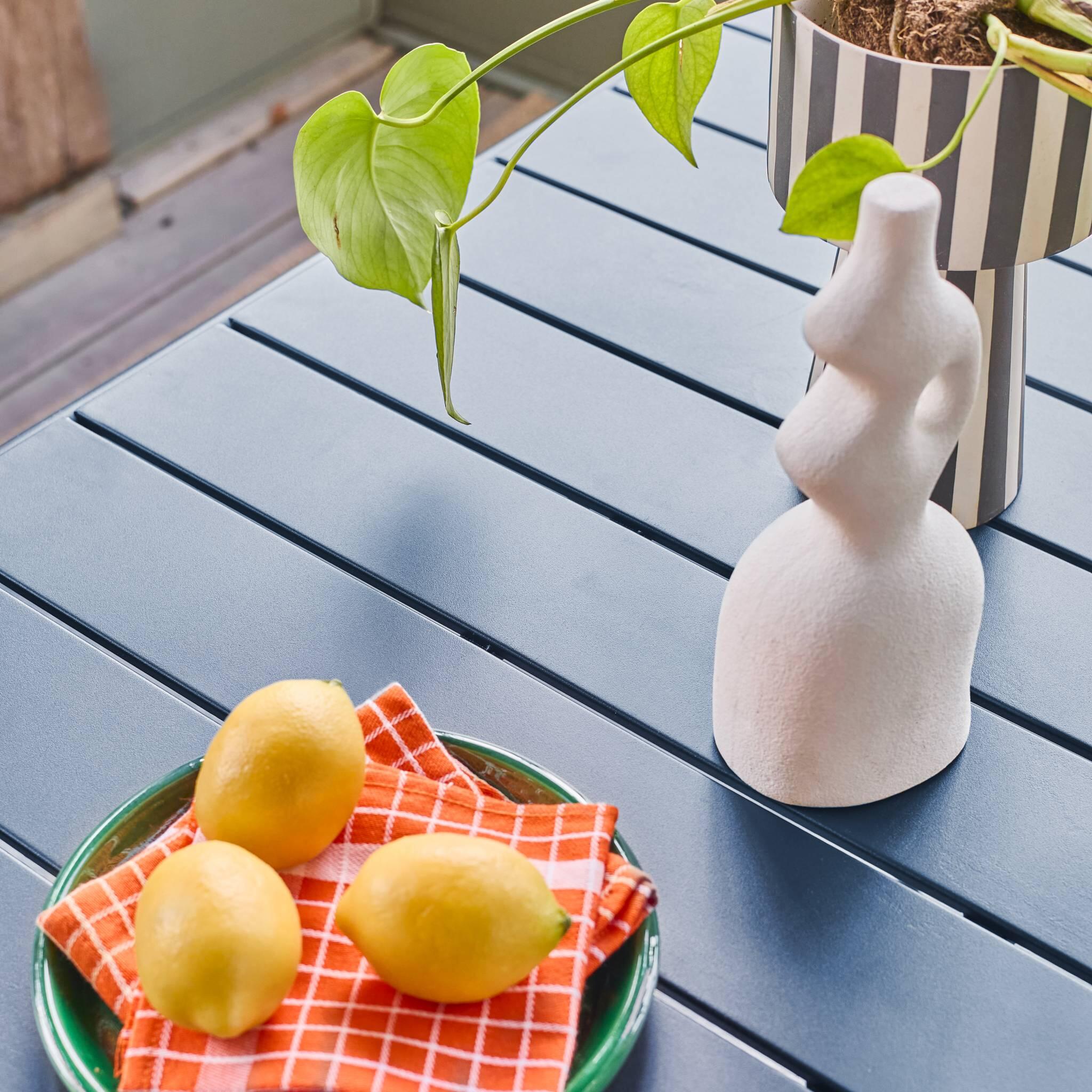 Mesa de jardim dobrável metálica, 140cm, Bleu marine 3/5