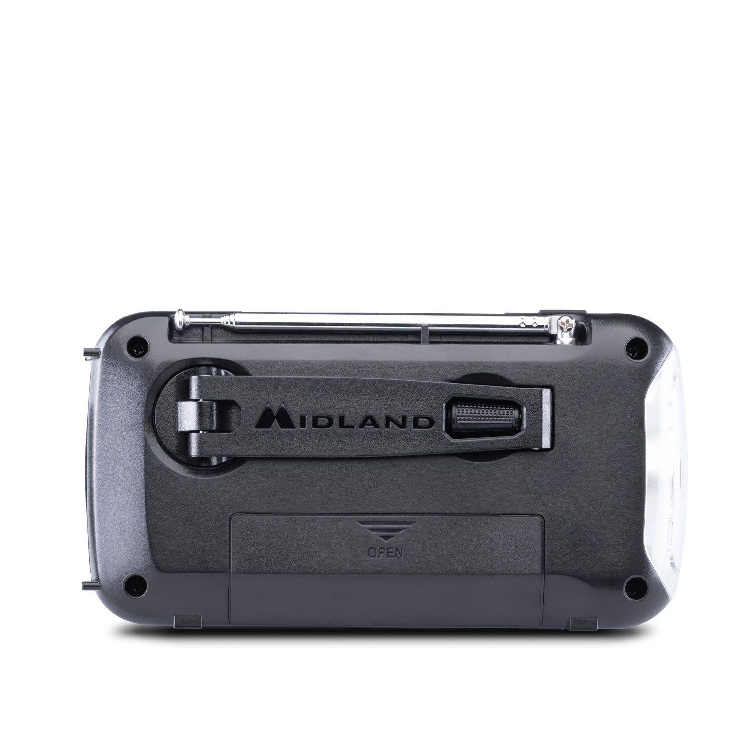 Midland ER100 – Noodbatterij AM/FM, dynamo, geïntegreerde lamp 2/5