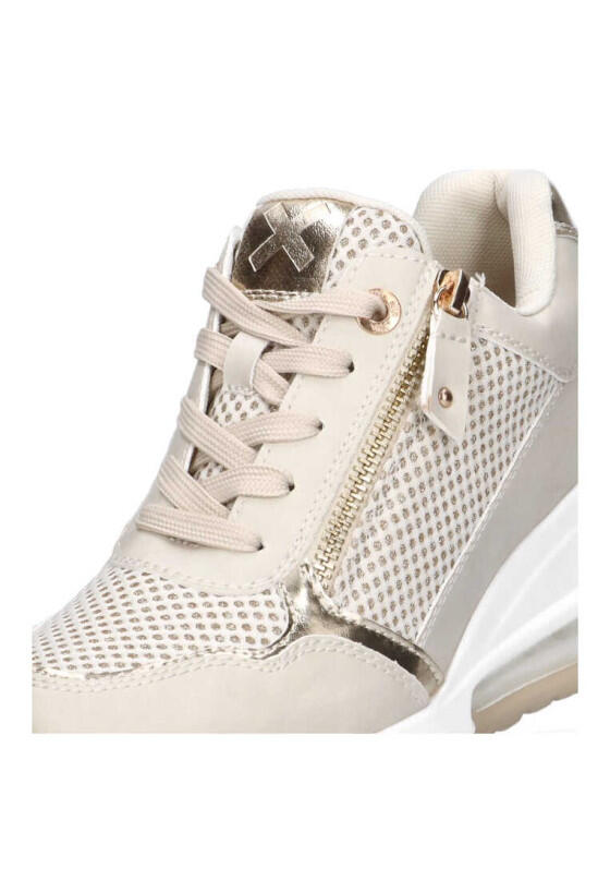 Deportivas Casual Mujer Cuña Alta - Modelo 142573 Beige 6/6