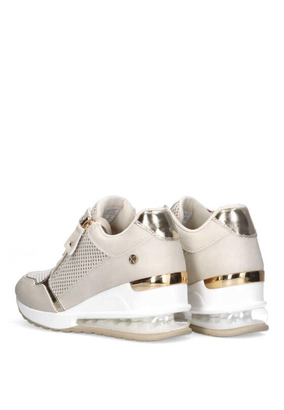 Deportivas Casual Mujer Cuña Alta - Modelo 142573 Beige 4/6