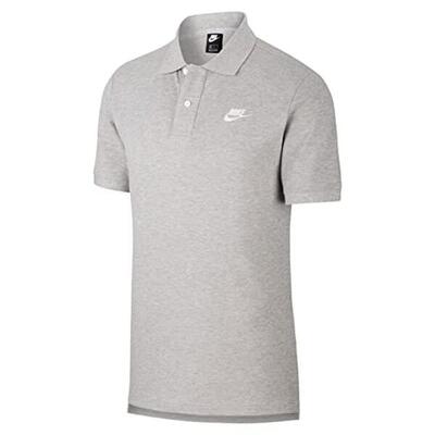 Nike heren polo shirt - donkergrijs/wit