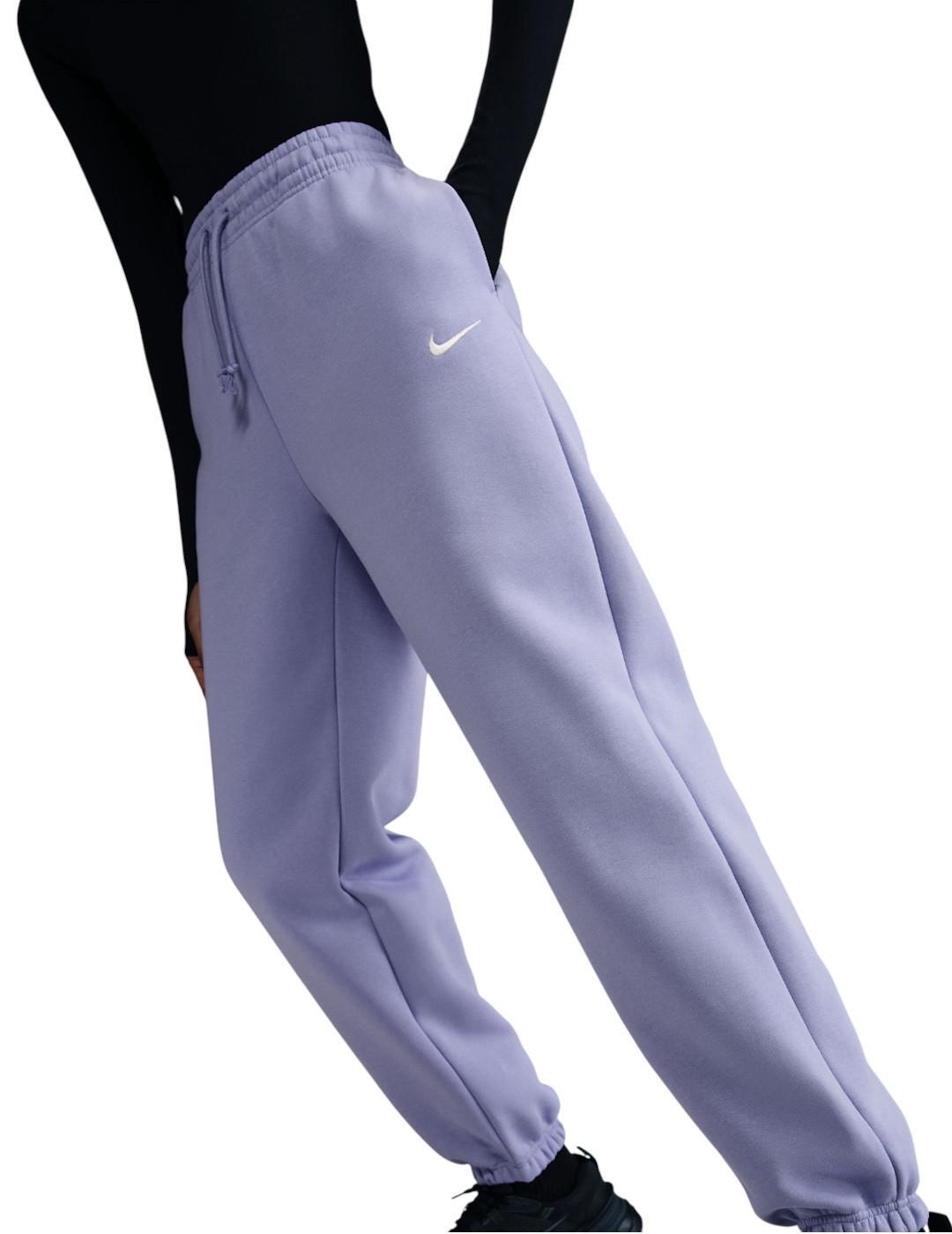 Pantalón para Mujer Nike Fleece Morado 3/4