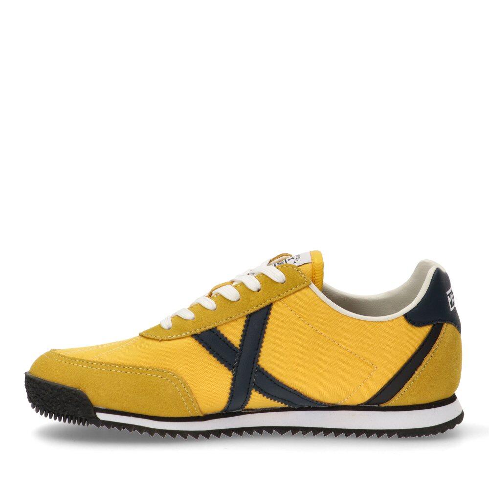 Deportivas Casual Hombre Suela Plana - Modelo Riber Amarillo 3/6