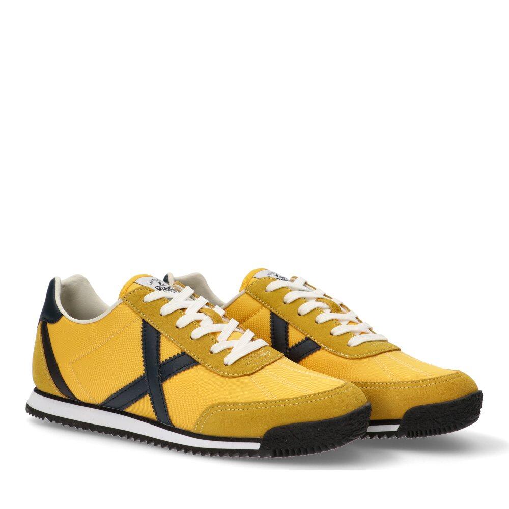Deportivas Casual Hombre Suela Plana - Modelo Riber Amarillo 2/6