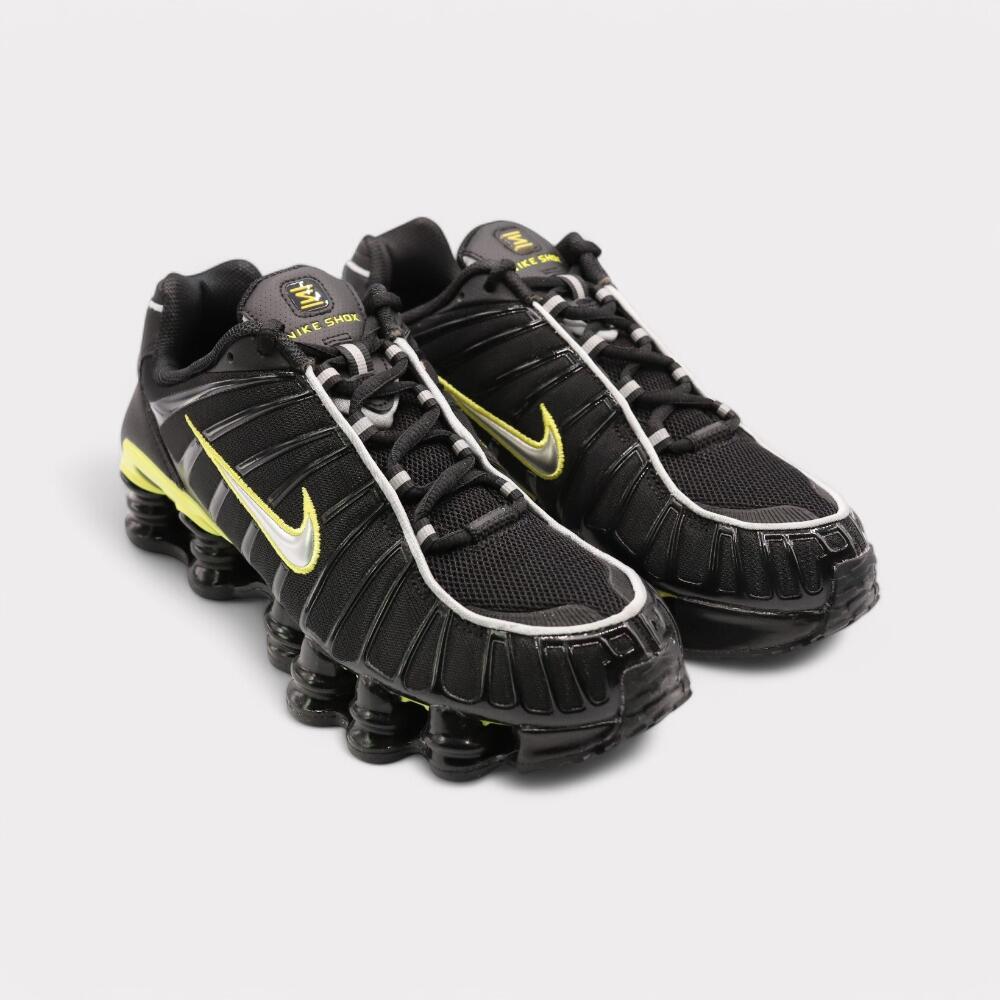 yellow and black nike shox