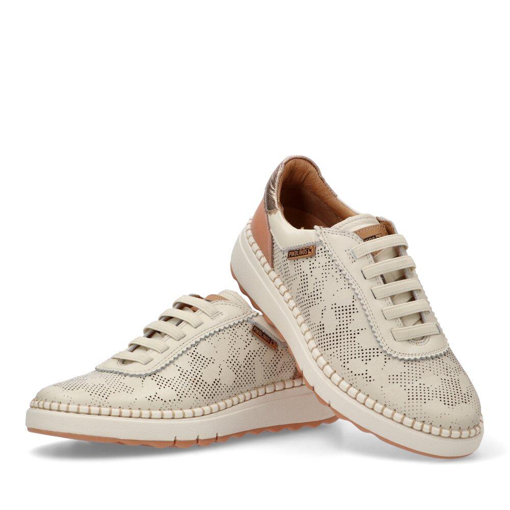Deportivas Cómodas Mujer Suela Plana - Modelo W0c-6621c1 Blanco 5/6