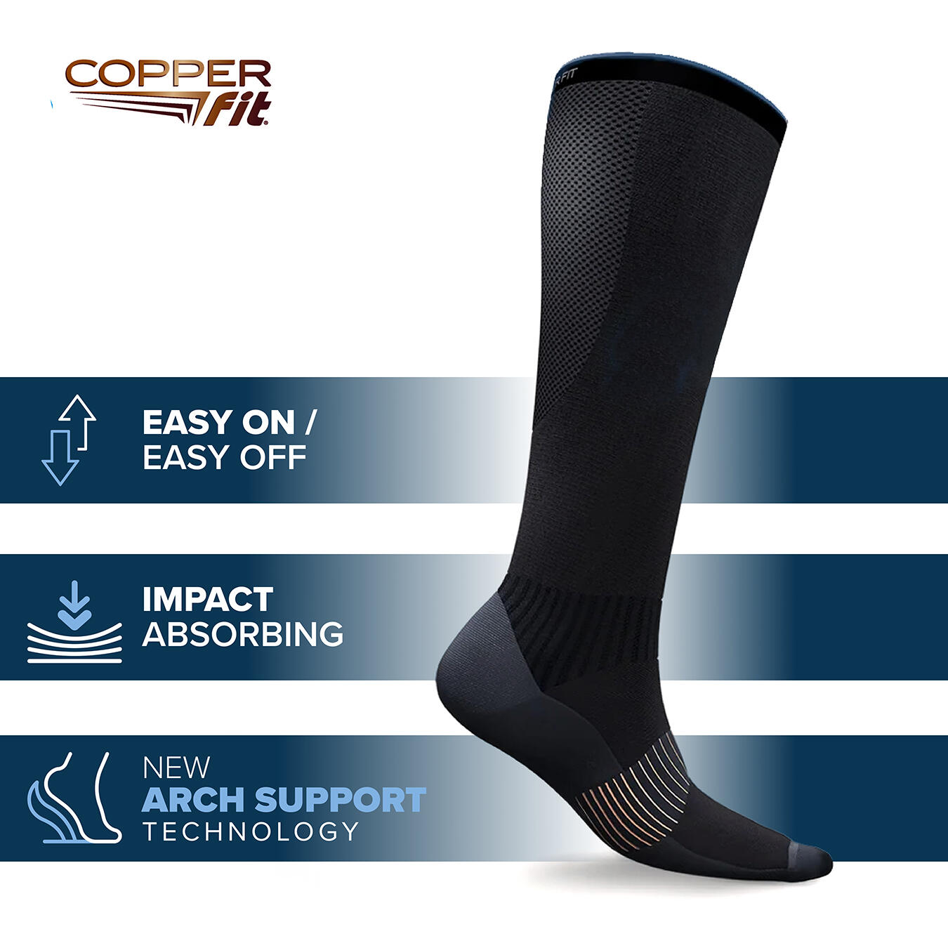 Copper Fit Energy Compression Socks (L/XL) 2/7