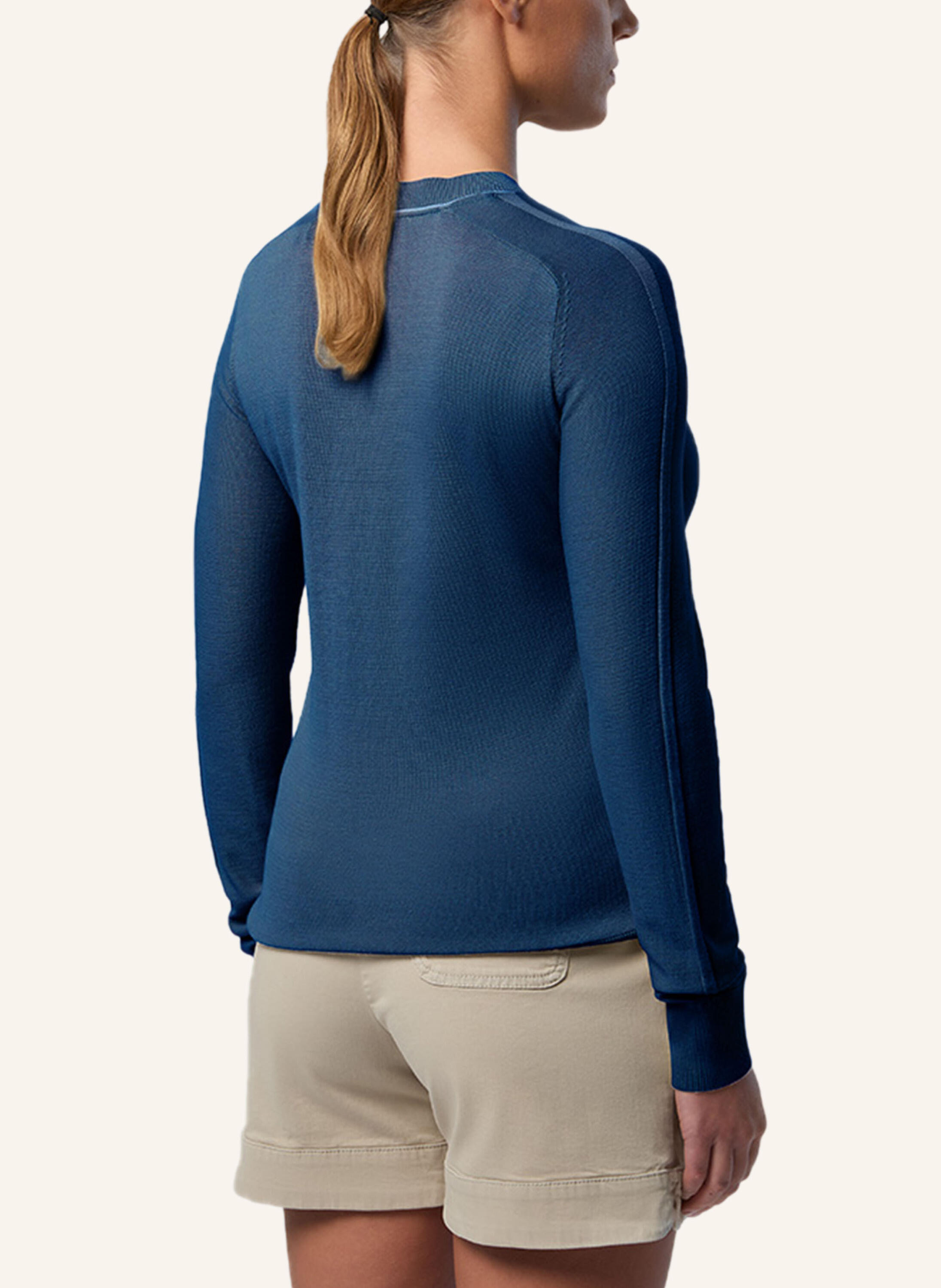 Jersey de cuello redondo aloe vera para mujer 2/3