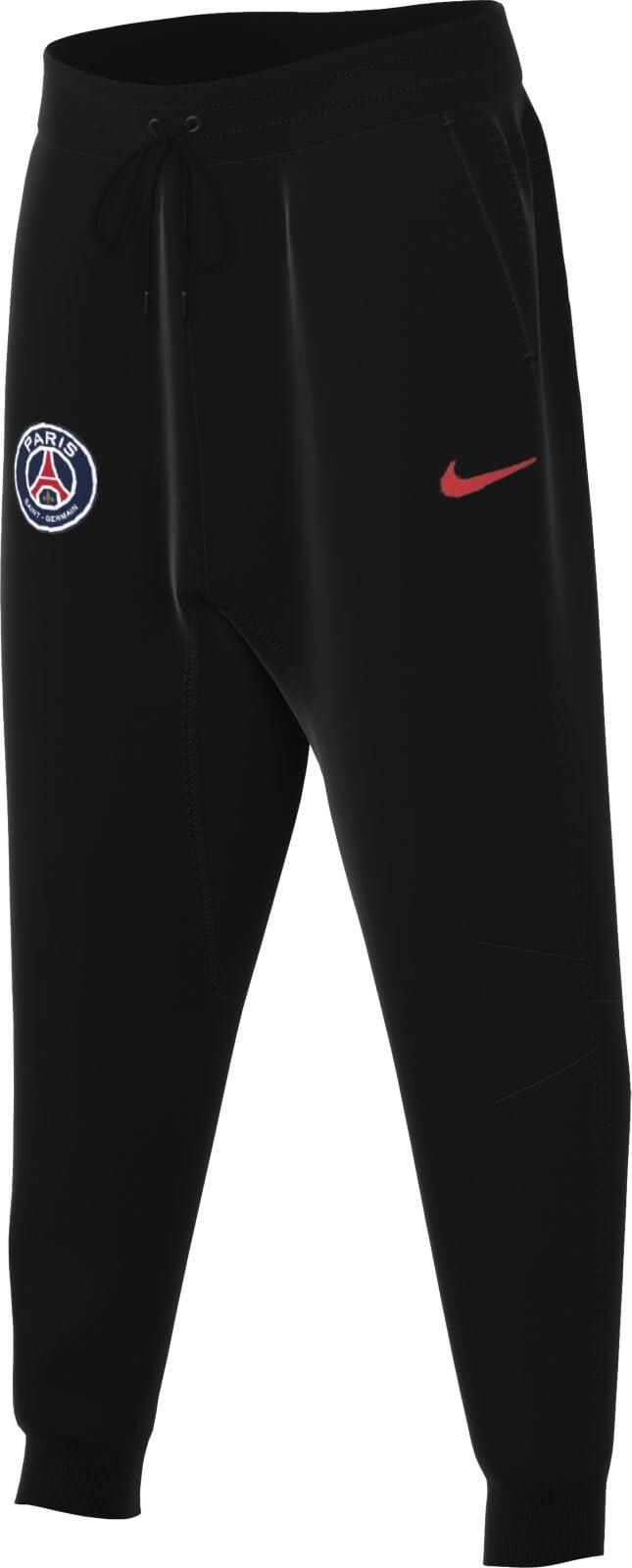 Pantaloni Nike PSG B NSW Tech FLC Bambini, Nero/Rosso, 10-11 anni 1/6