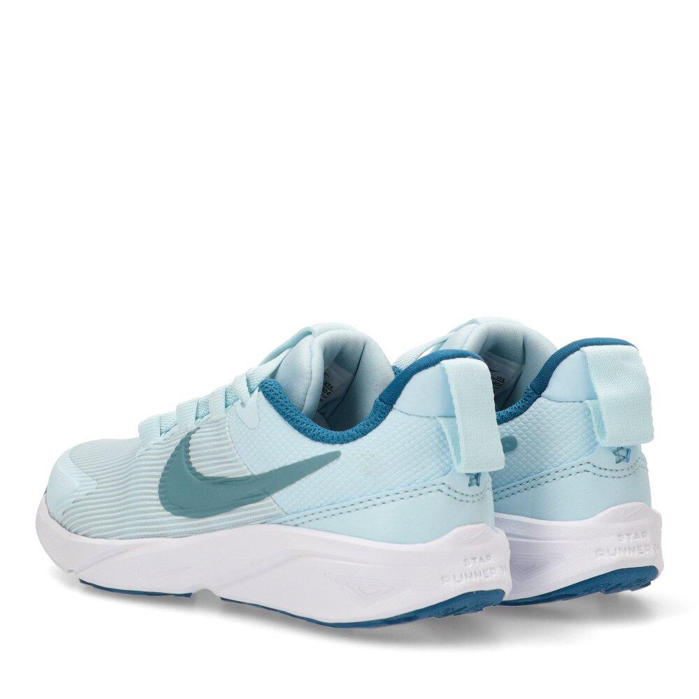 Deportivas Running Niña Suela Plana - Modelo Dx7614 Celeste 4/6