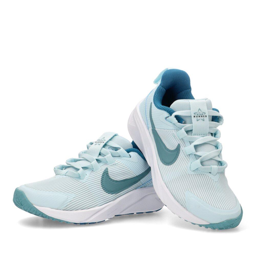 Deportivas Running Niña Suela Plana - Modelo Dx7614 Celeste 5/6