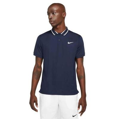 Nike nkct df vctry heren polo - obsidiaan/wit maat m