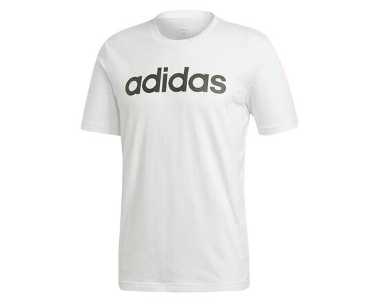 T-shirt Adidas Essentials Linear pour Homme en Blanc/Noir, Taille L