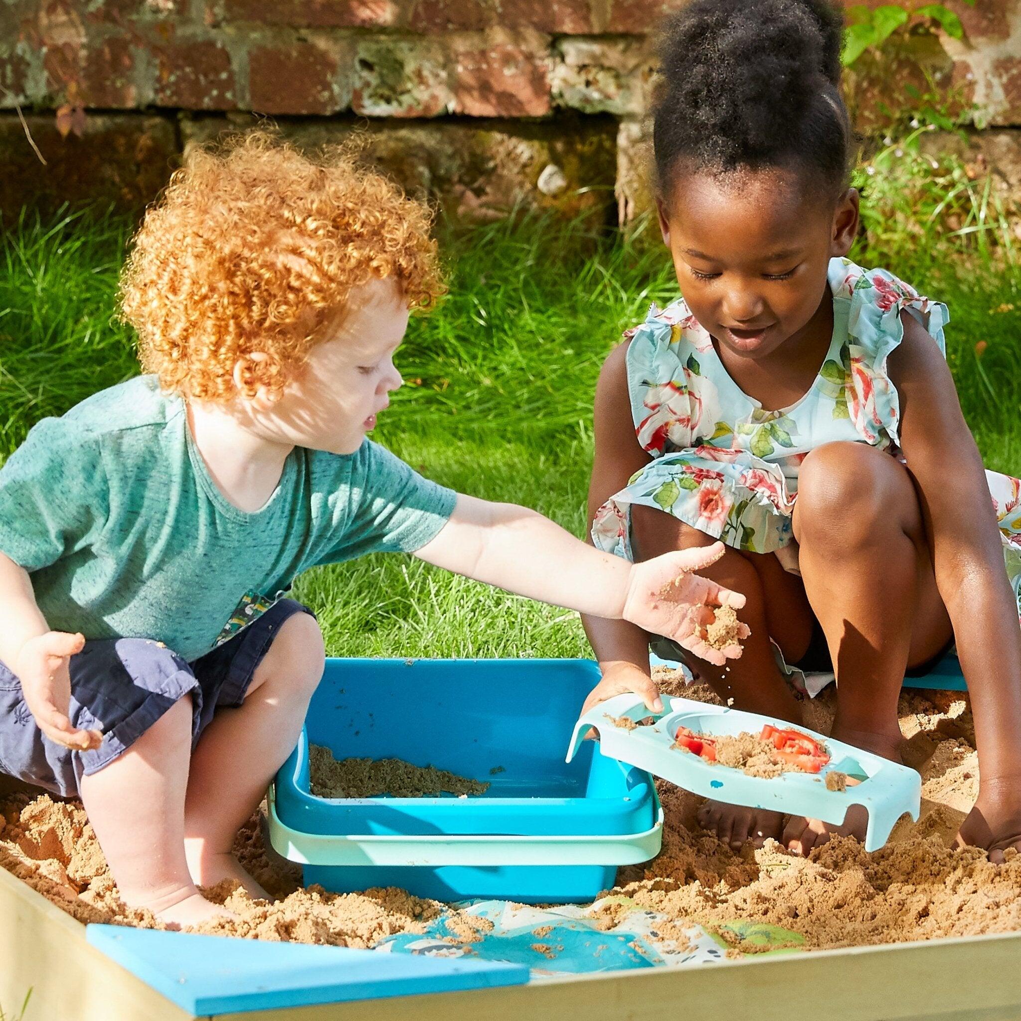Bac à sable avec bancs et kit accessoires EXPLORATEUR bois FSC® 3/5