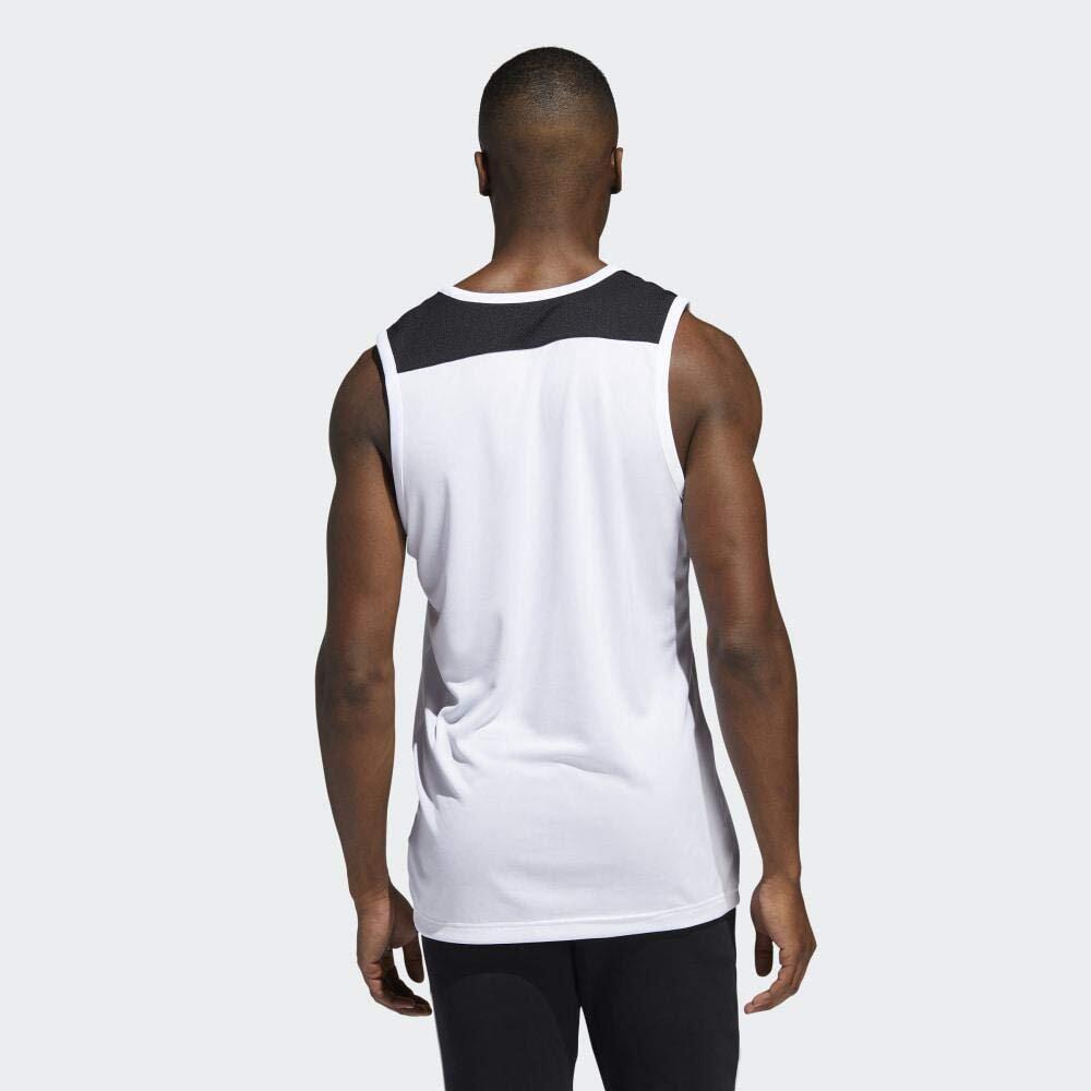 T-Shirt Adidas C365 Uomo in Bianco/Nero, Taglia L 4/6