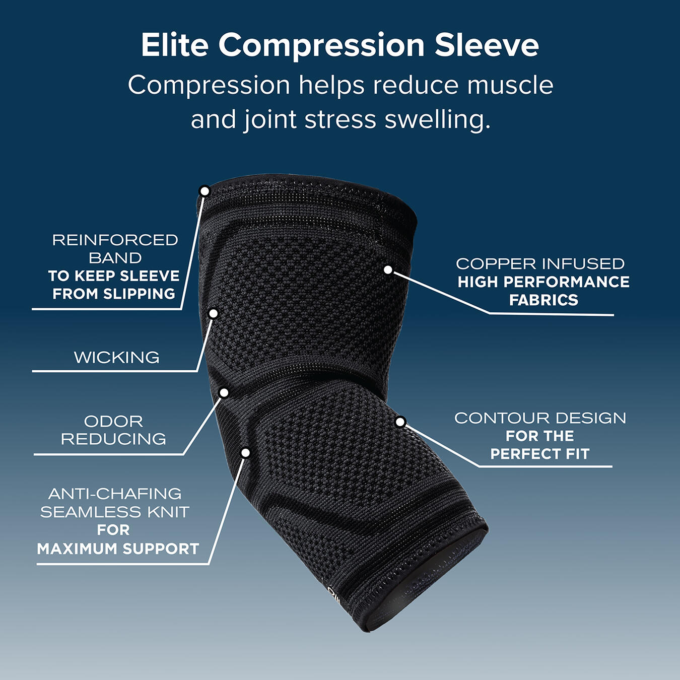Copper Fit Elite Elbow Sleeve (Medium) 4/4