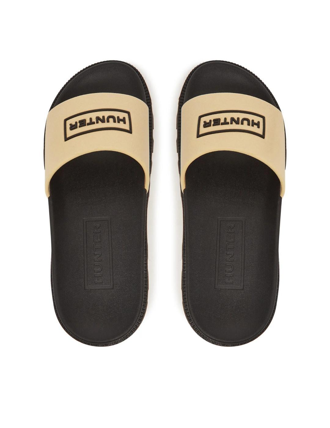 Sandali Hunter sintetici slider grigio beige 2/5