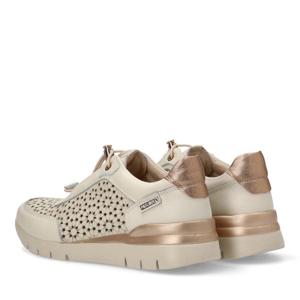 Deportivas Cómodas Mujer Cuña Media - Modelo W4r-6584 Blanco 4/6
