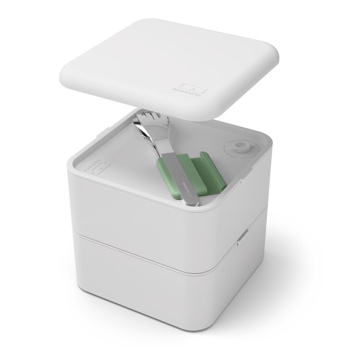 Set 3 couverts en inox|Bureau, pique-nique|Boitier de rangement inclus|Slim Box 5/6