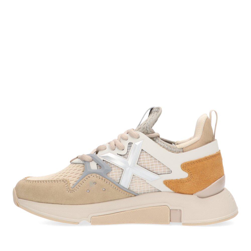 Deportivas Casual Mujer Suela Plana - Modelo Clik Woman Beige 3/6
