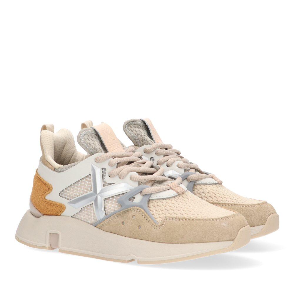 Deportivas Casual Mujer Suela Plana - Modelo Clik Woman Beige 2/6