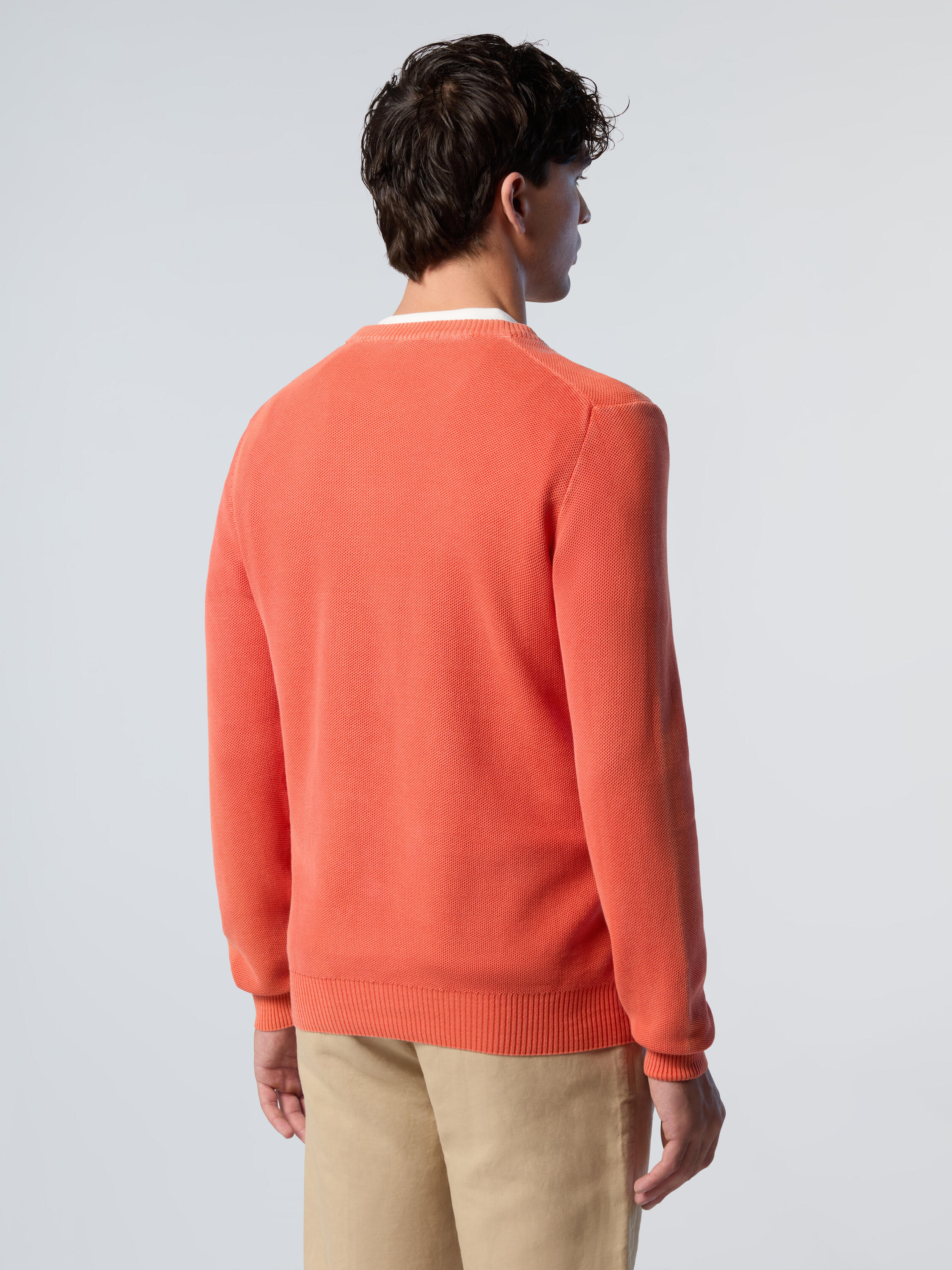 Jersey de nido de abeja con cuello redondo para hombre 2/3