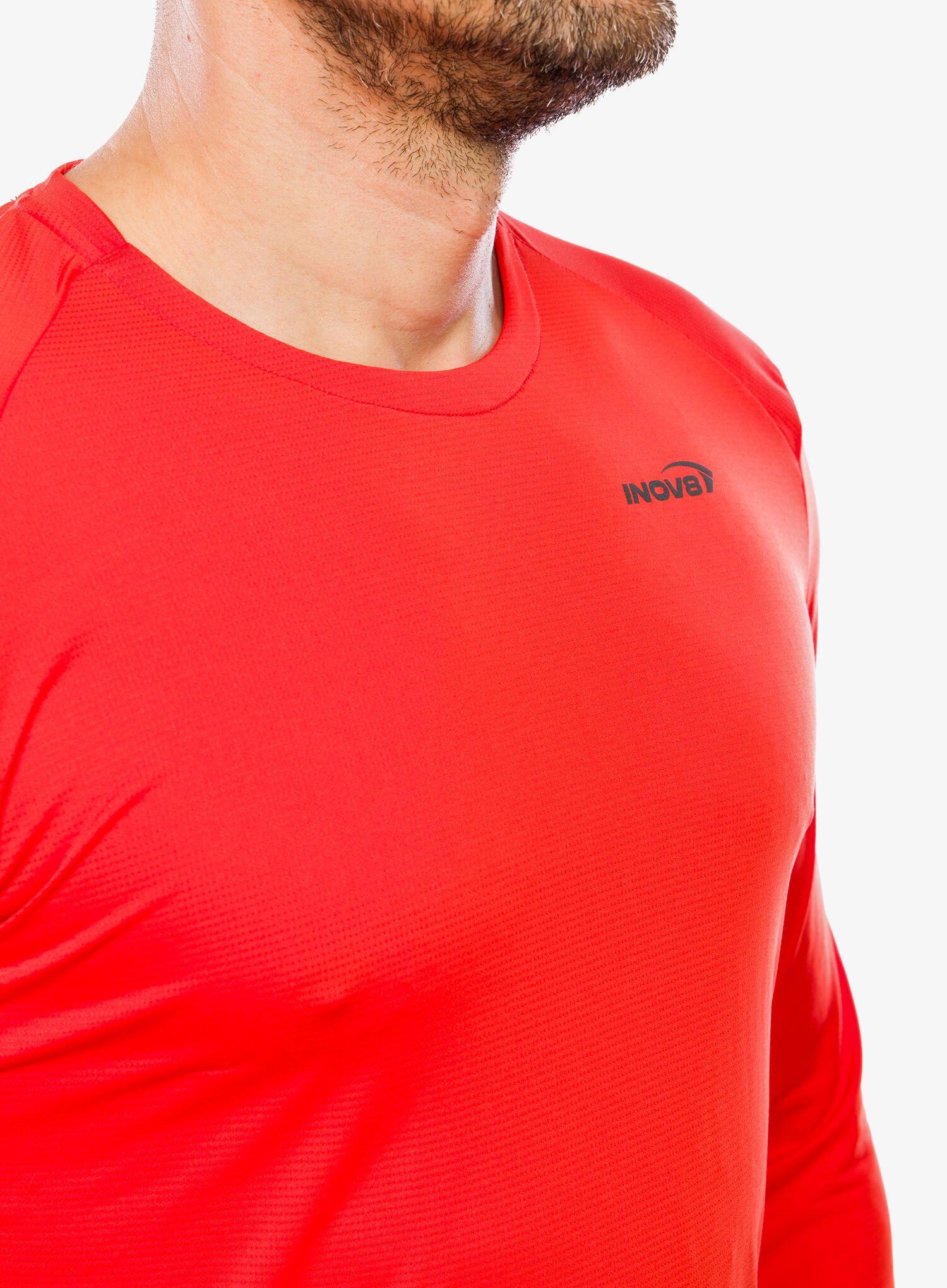 Top running Inov-8 Performance manica lunga rosso uomo 5/6