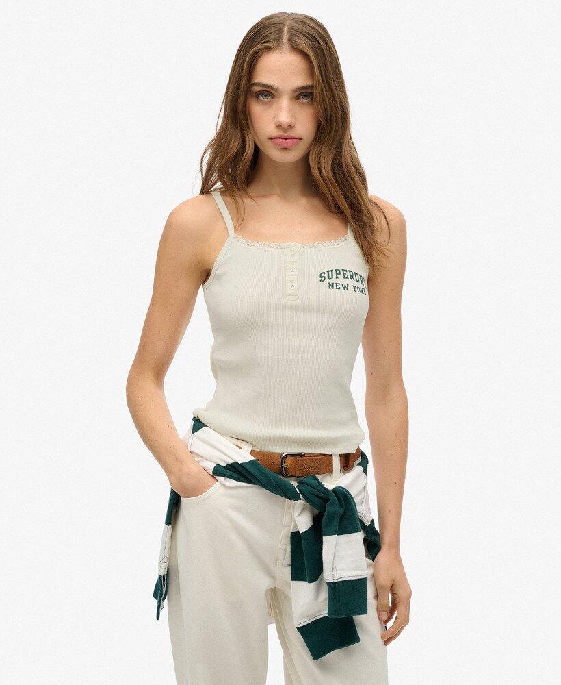 SUPERDRY Tanktop mit grafischen Knöpfen Ath Ess