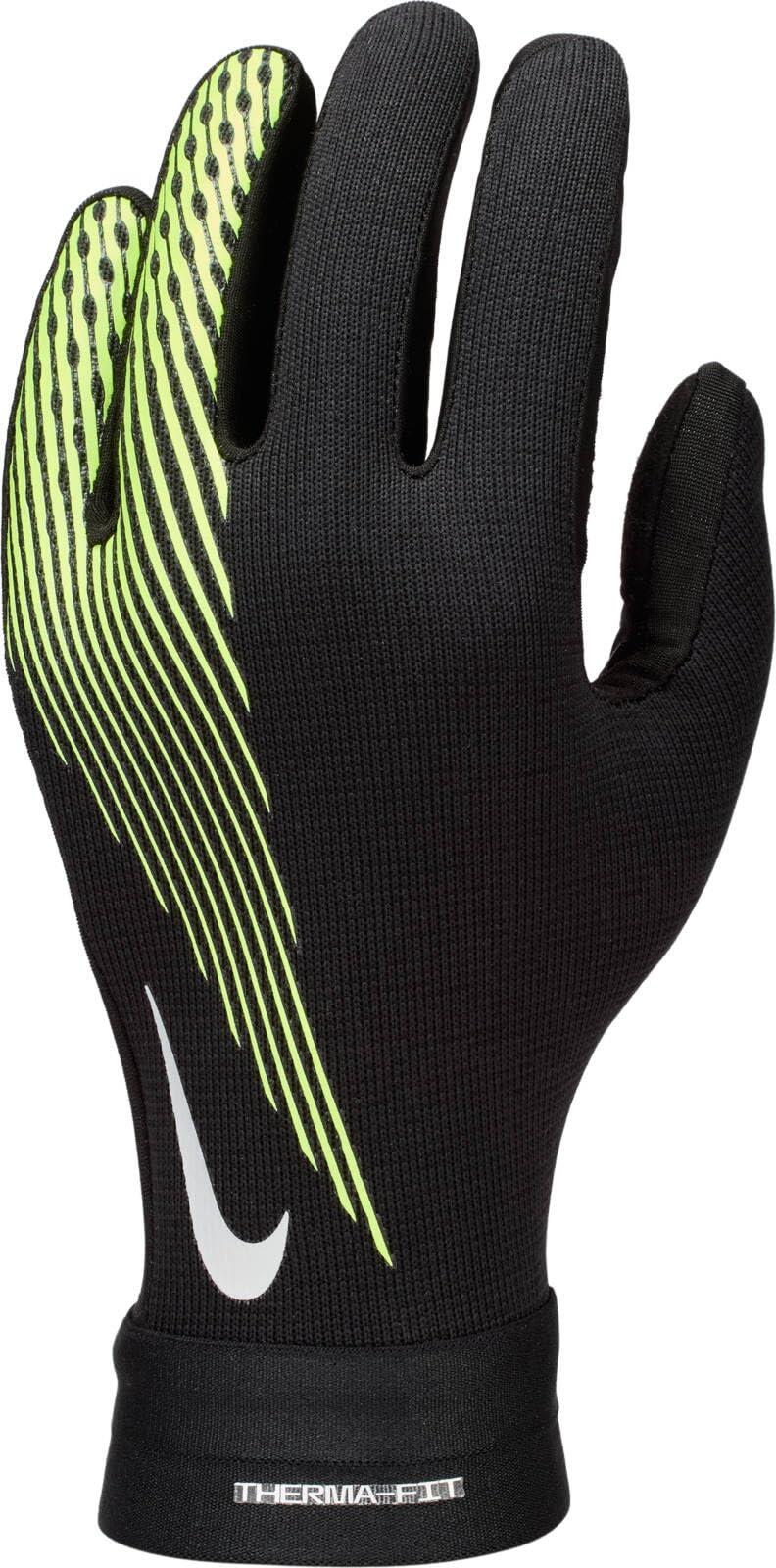 Guantes de fútbol para niños Nike Academy ThermaFit Ho24 Negro/Volt 1/1