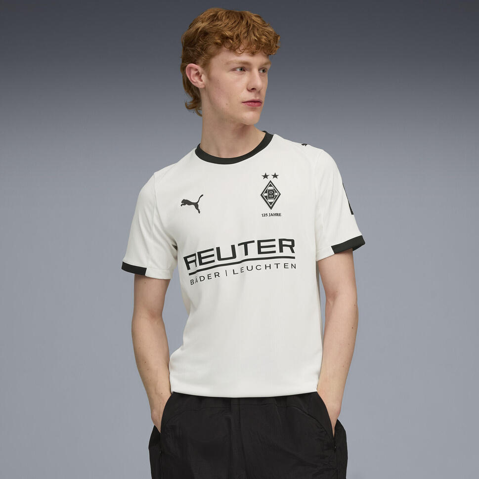 Męska koszulka domowa Borussia Mönchengladbach 25/26 PUMA Warm White Black