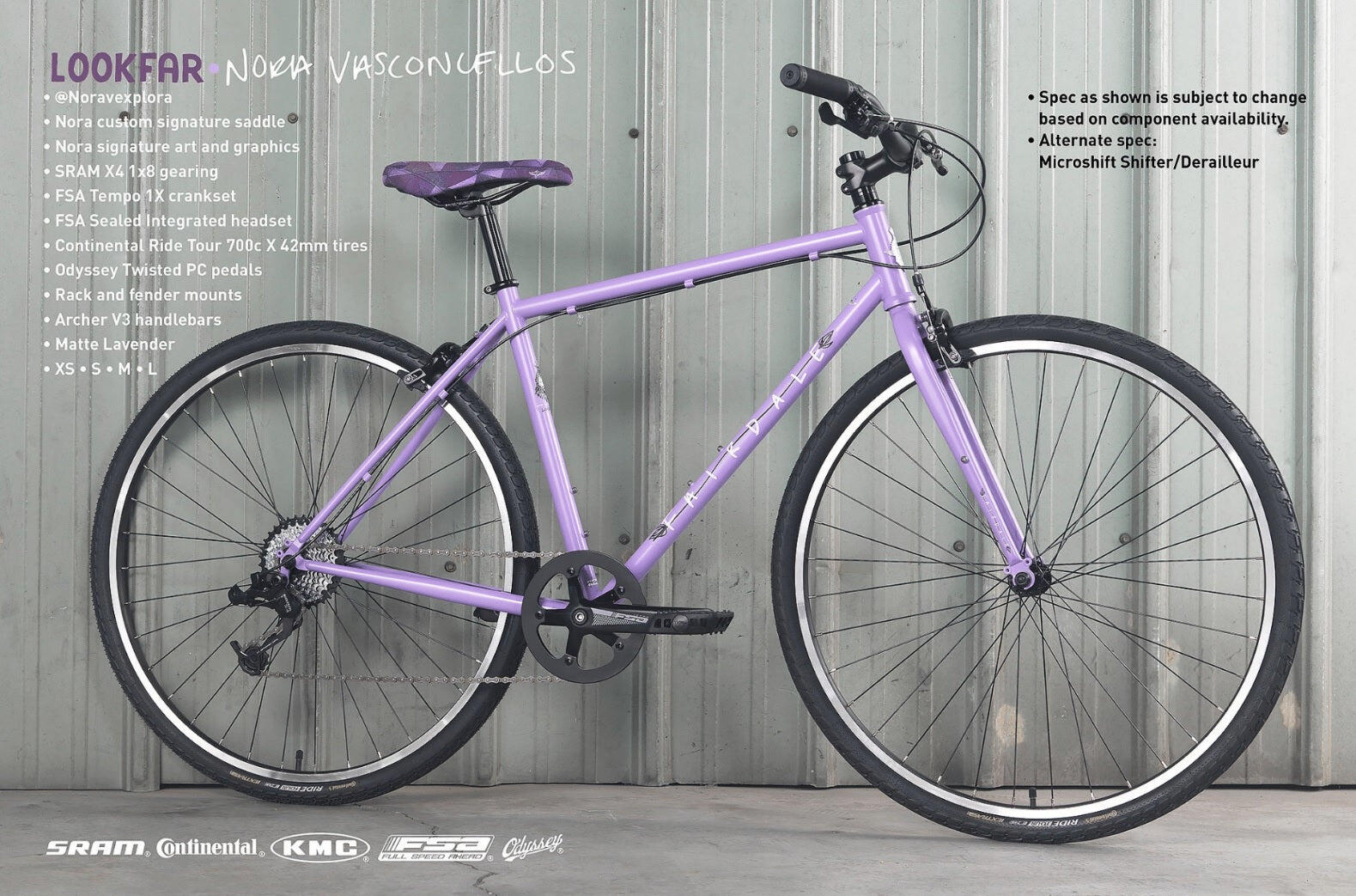 FAIRDALE Fairdale Lookfar Nora Vasconcellos Bike Large - Matte Lavender