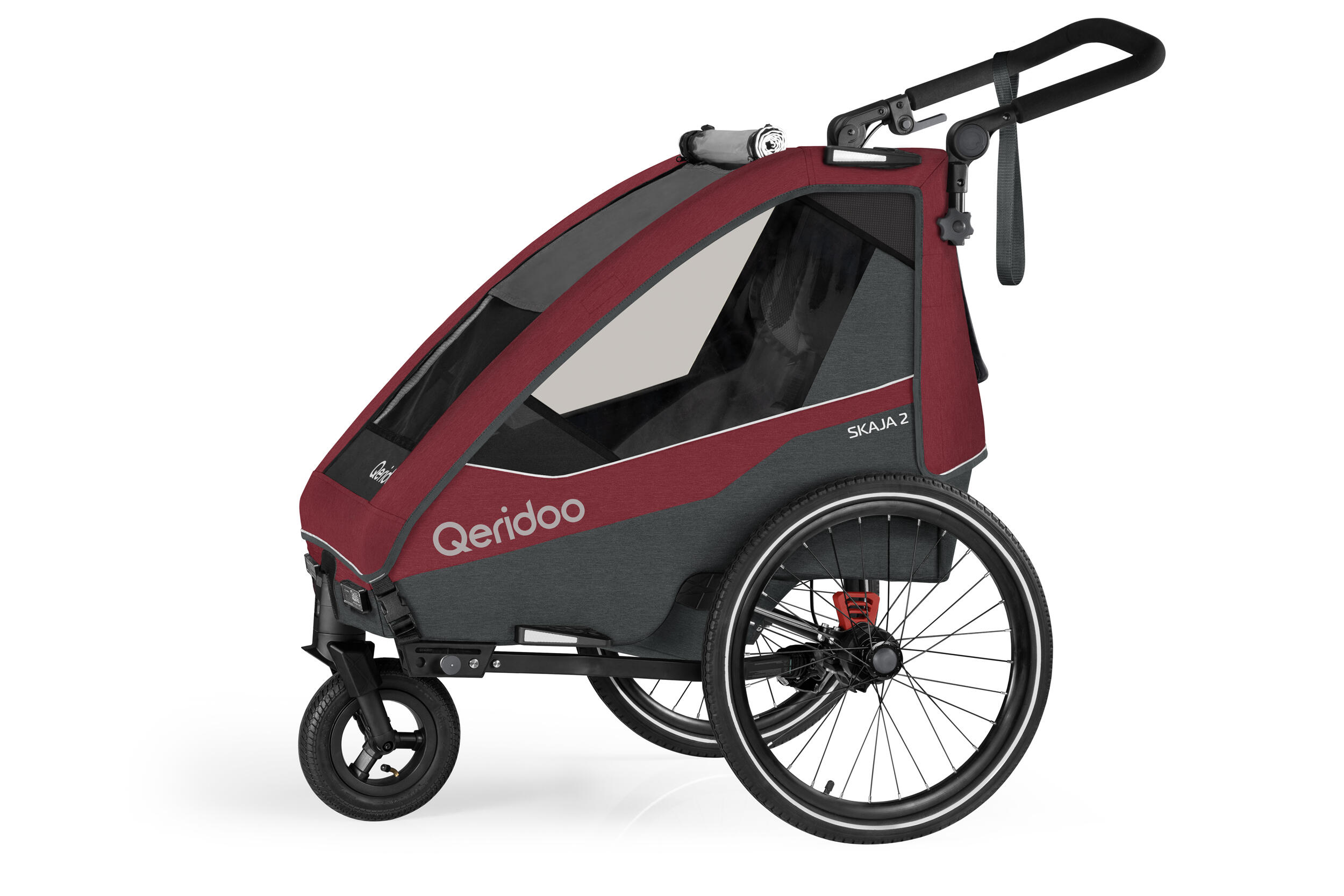 QERIDOO Qeridoo Fahrradanhänger Skaja 2 Cayenne Red