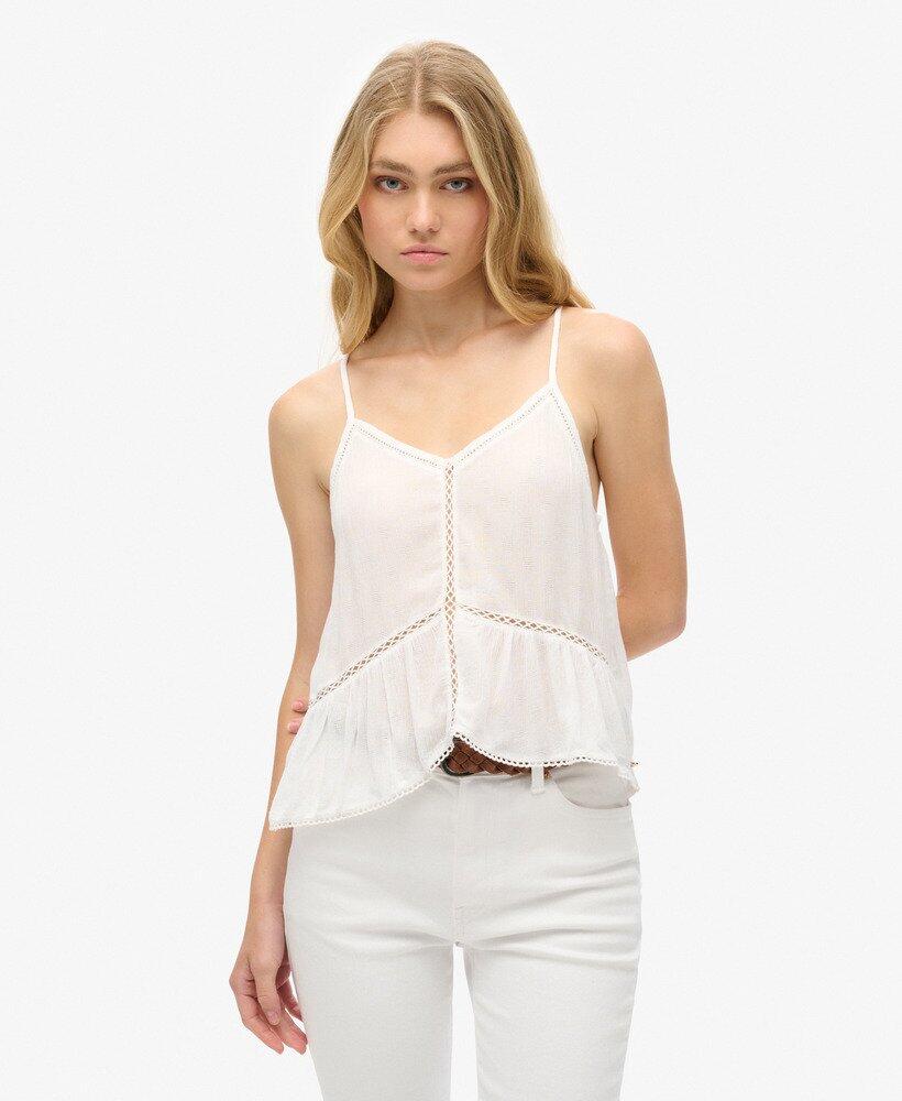 SUPERDRY Cami-Top mit Schößchenkante