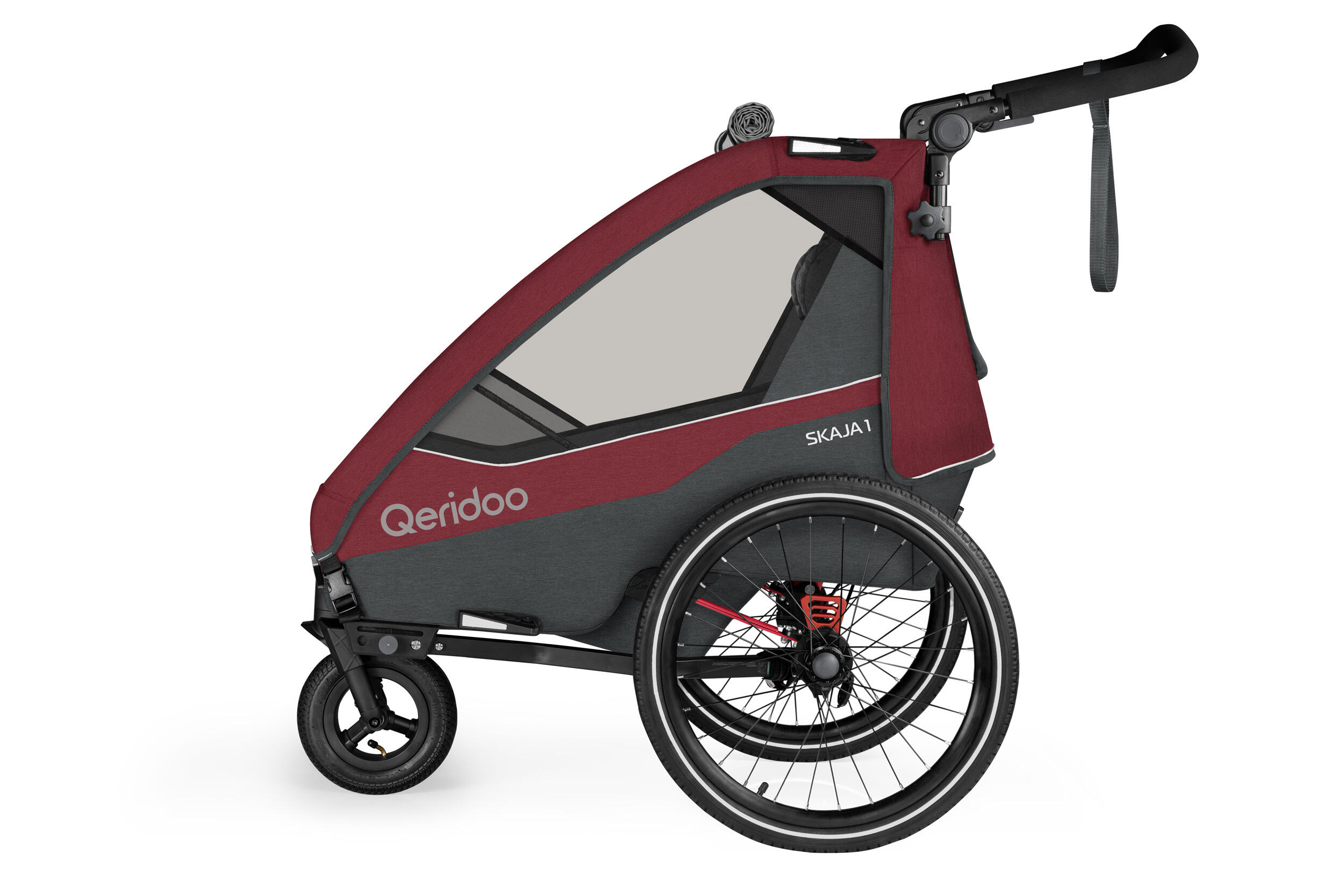 Remorque vélo Qeridoo Skaja 1 Cayenne Red 2/5