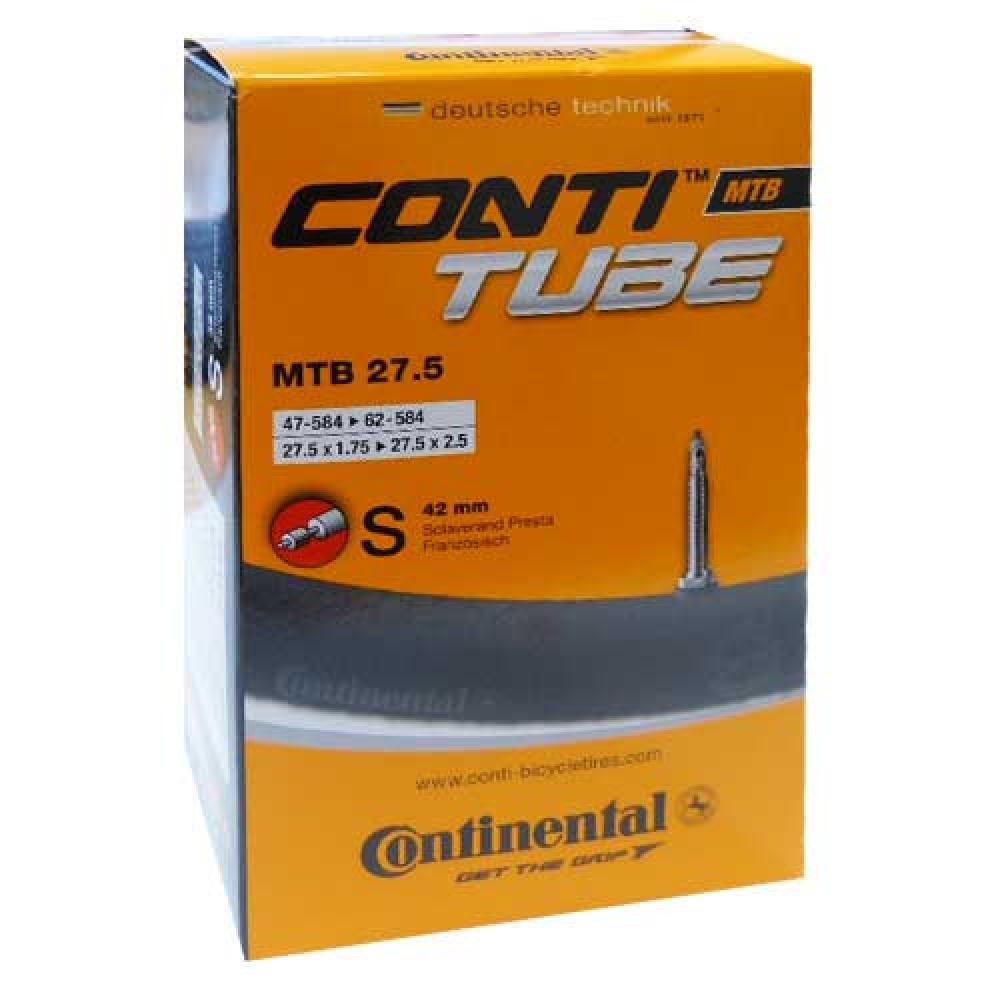 CONTINENTAL 2er-Set Fahrradschlauch MTB 27,5 Zoll 1,75-2,40 SV 42 mm Ventil h... 2/3