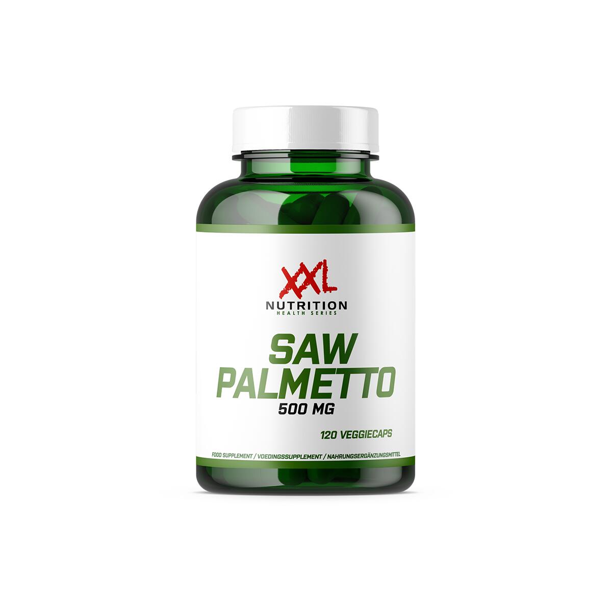 XXL NUTRITION Saw Palmetto 500mg - Krachtig Palmextract, Vegan - 120 Veggiecaps