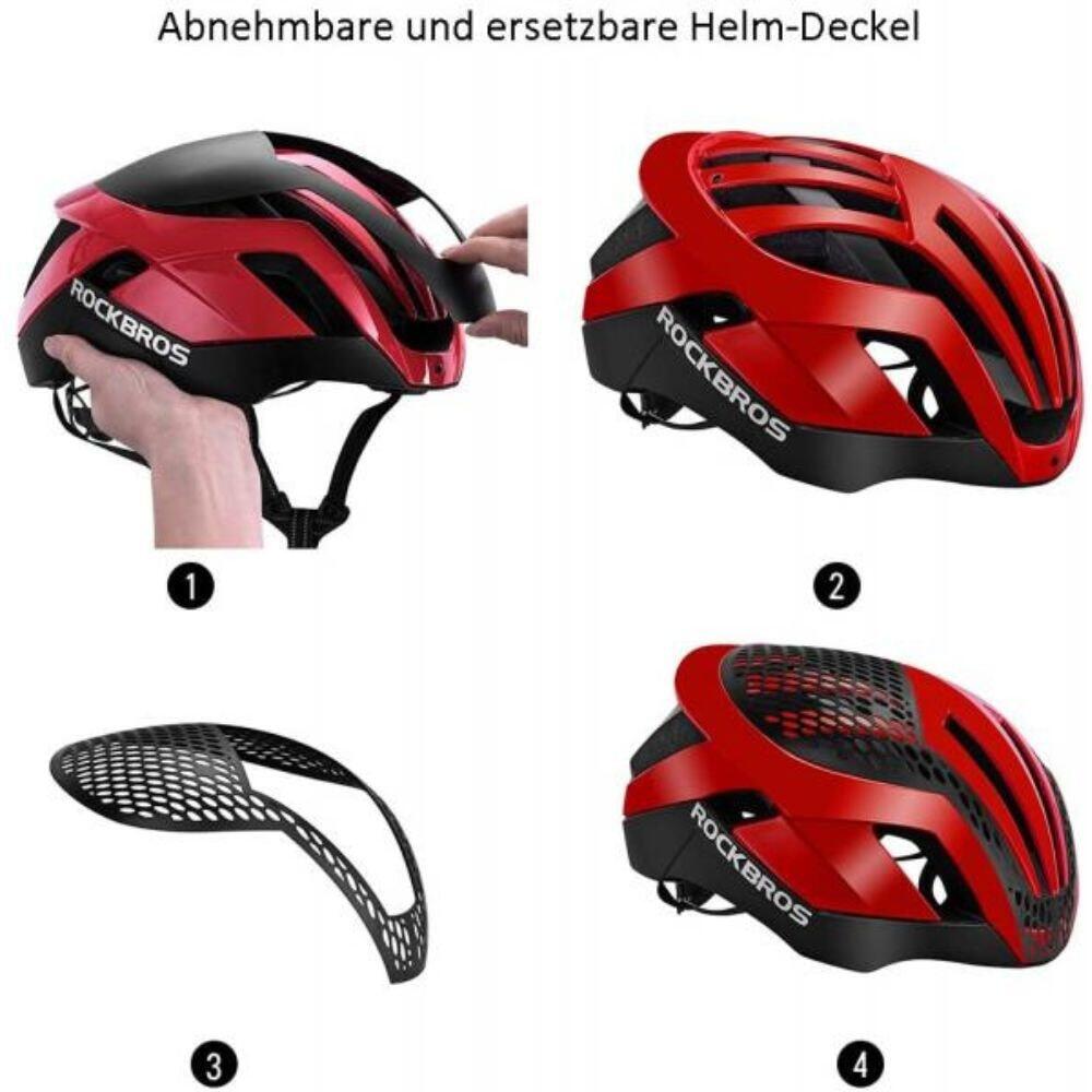 Casco de bicicleta ROCKBROS Negro/Rojo 6/7