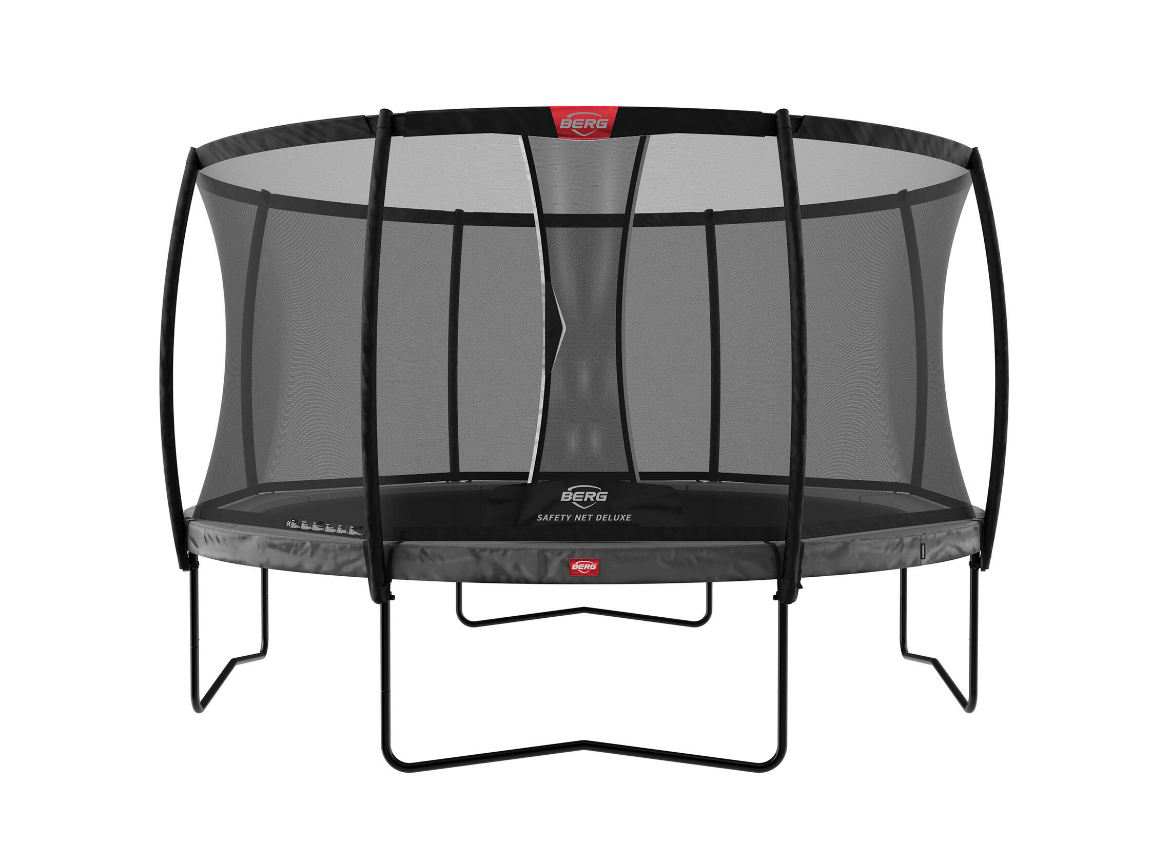 BERG Trampoline BERG Champion Regular 330 Grey AirFlow Pro, Deluxe Safety Net